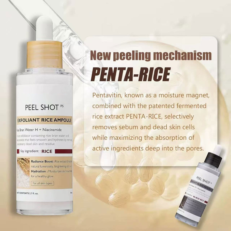 Dr.Melaxin Peel Shot Exfoliant Black Rice Ampoule Serum - Niacinamide Skin Lightening